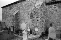 La Bâtie-Rolland. - Le cimetière et la façade sud de la chapelle Saint-Andéol.