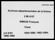 1er janvier 1655-24 novembre 1668