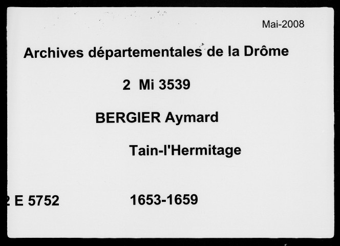 6 mai 1653-4 octobre 1659