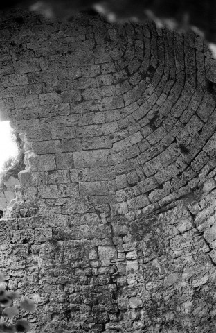 Piégros-la-Clastre.- Détail du cul de four de la chapelle Saint-Médard (XIIe s.).