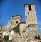 Le Poët-Laval.- Le château féodal et la chapelle Saint-Jean des Commandeurs.