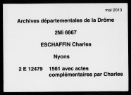 Notes brèves (5 janvier-10 décembre 1561).