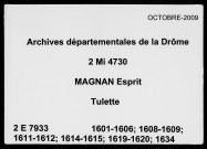 3 janvier 1601-7 mars 1634