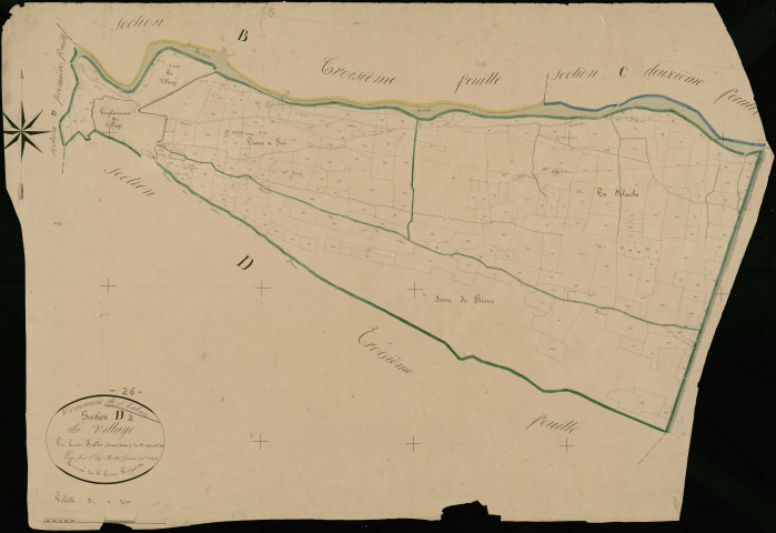 Section D1, Village (le). Village (parcelles n°(agrandissement sur D1).