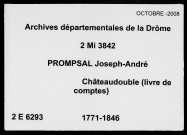 Livre de raison (29 septembre 1771-novembre 1846).