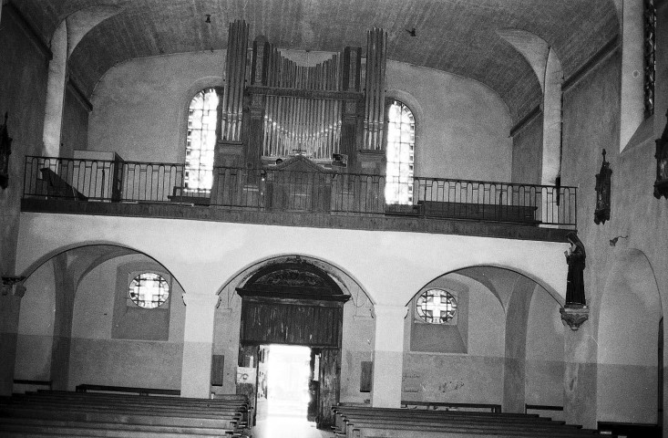 Saint-Jean-en-Royans. - La tribune d'orgue de l'église Saint-Jean.