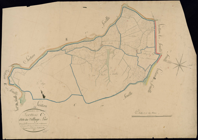 Section C1, Village de Luc (le). Village (agrandissement sur C2).