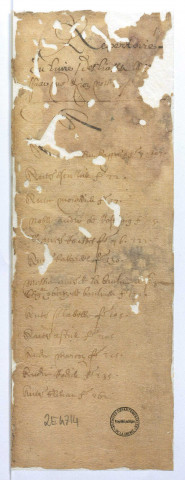 Notes étendues (22 mars 1595-2 janvier 1623).