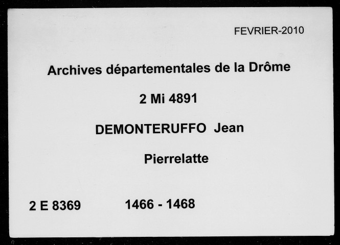 3 janvier 1466-27 août 1468