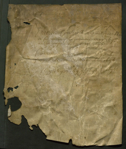 6 janvier 1694-2 septembre 1696