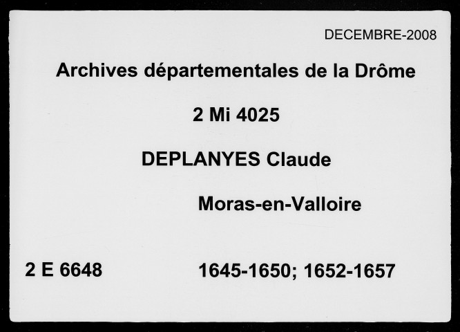 20 avril 1645-3 mai 1657