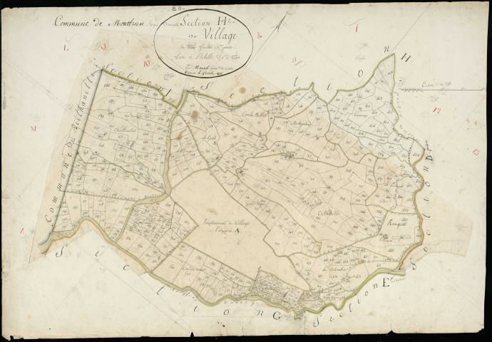 Section H2, Village (le). Village (agrandissement sur H3).