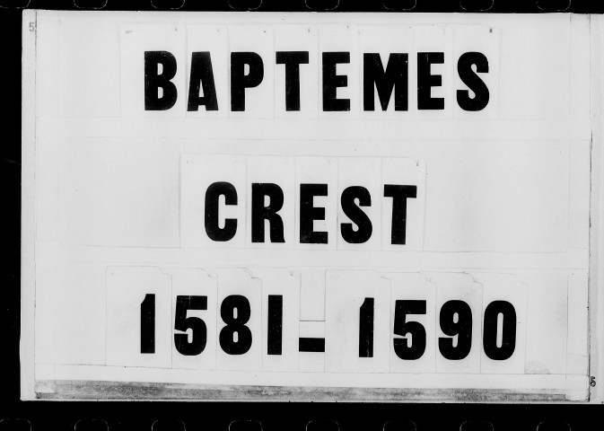 Baptêmes, sépultures (1581-1591).