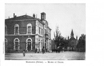 La mairie et l'église.