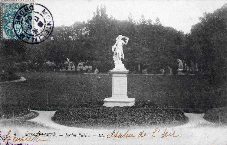 Le Jardin Public, la statue de l'Air (1889).