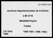 2 janvier 1584-30 mars 1605