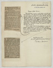 LAS le remerciant pour l’article Monsieur Herriot chez les poètes, comporte des coupures de presse annotées au sujet de ses interventions pour qu’une rue lyonnaise porte le nom de Jean-Marc Bernard.