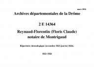 Répertoire chronologique (novembre 1821-janvier 1826).