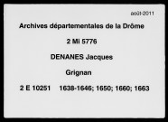 2 janvier 1638-16 août 1663