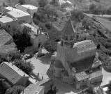 Vue aérienne de l'église Saint-Michel et de la chapelle des pénitents.