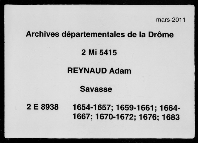 11 avril 1654-24 avril 1683