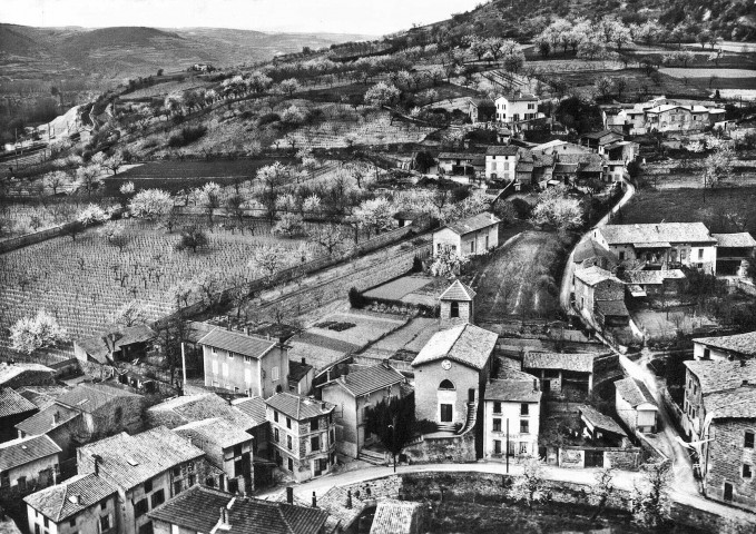 Vue aérienne du village.