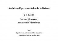 19 décembre 1603-1er octobre 1604