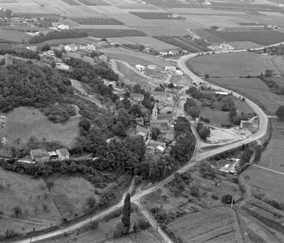 Vue aérienne du village.