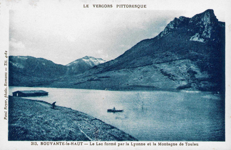 Bouvante.- Le lac et le Roc de Toulau.