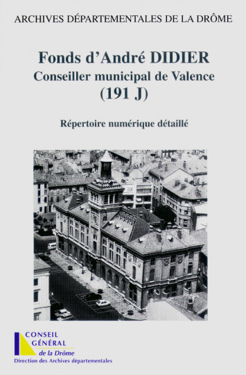 Fonds André Didier conseiller municipal de Valence 191 J