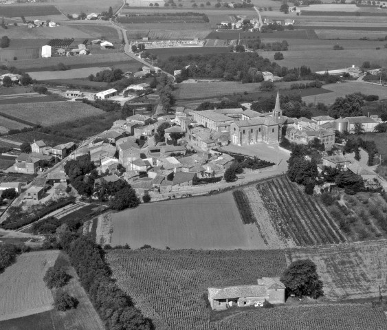 Vue aérienne du village.