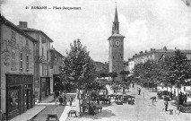 Place Jacquemart un jour de marché.