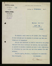 Commandes de pièces, approvisionnements en combustibles, transports de fournitures, installation de ligne téléphonique.