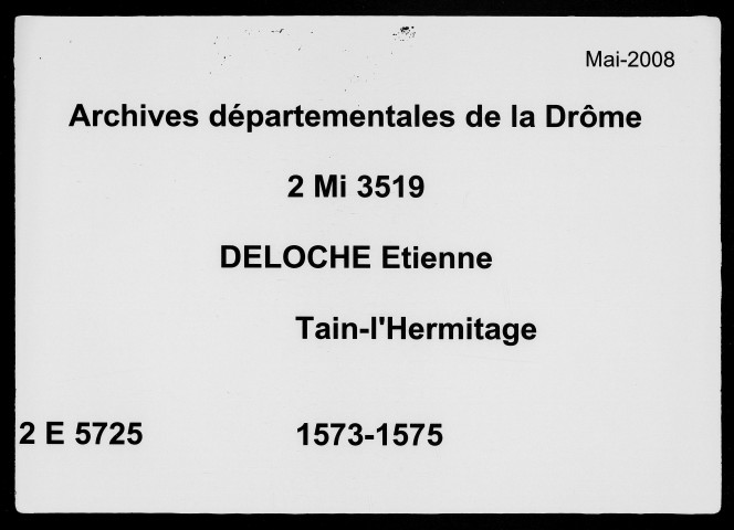 27 décembre 1573-24 avril 1575