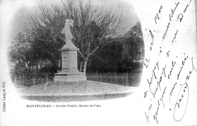 Le Jardin Public, la statue de l'Air (1889).