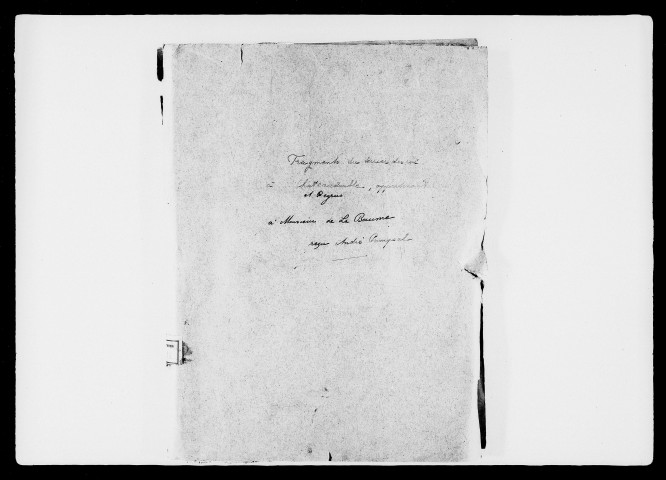 Fragments terrier du roi à Châteaudouble appartenant à Peyrus, à M. de la Baume (27 août-24 septembre 1680).