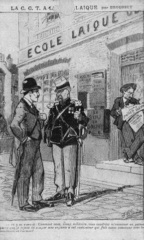 Caricature, extrait du journal "Le Pèlerin".