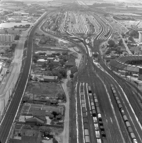 Vue aérienne de la gare de triage.