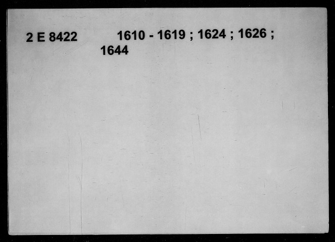 3 janvier 1610-11 décembre 1644