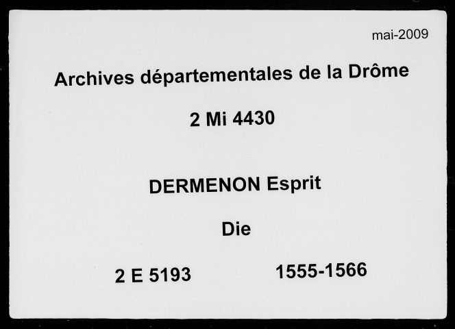8 février 1555-3 décembre 1566