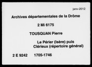 Répertoire général (26 mars 1705-11 septembre 1746).