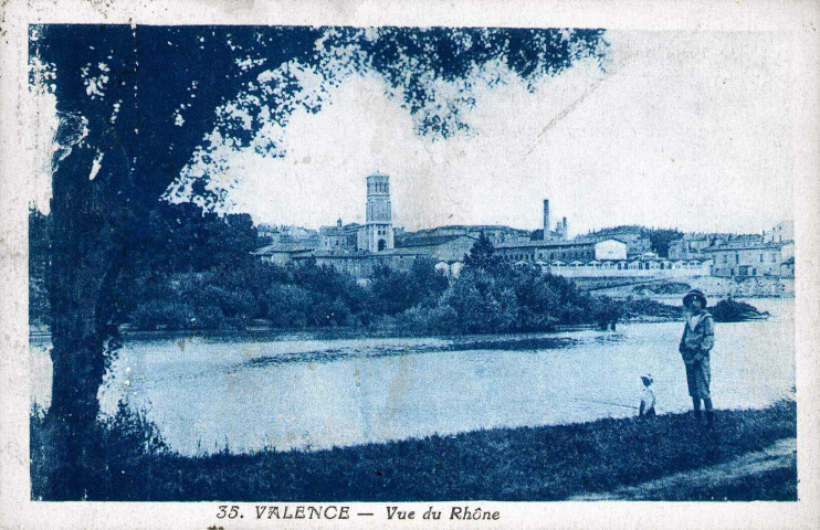 La ville vue de Guilherand-Granges (Ardèche).