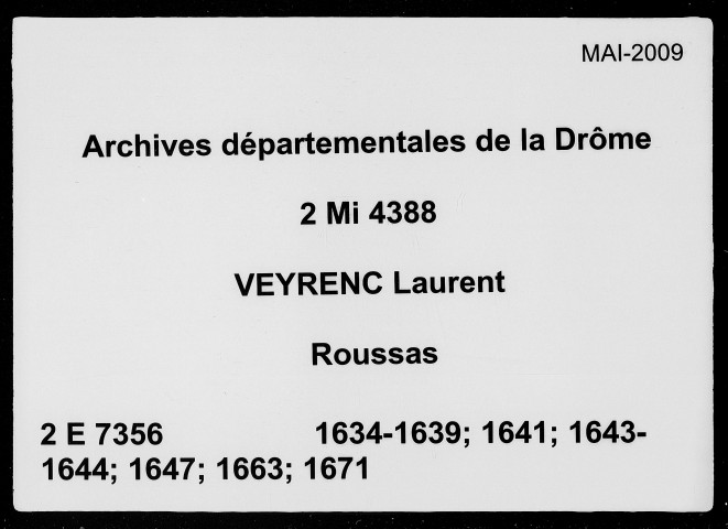 6 janvier 1634-30 décembre 1635