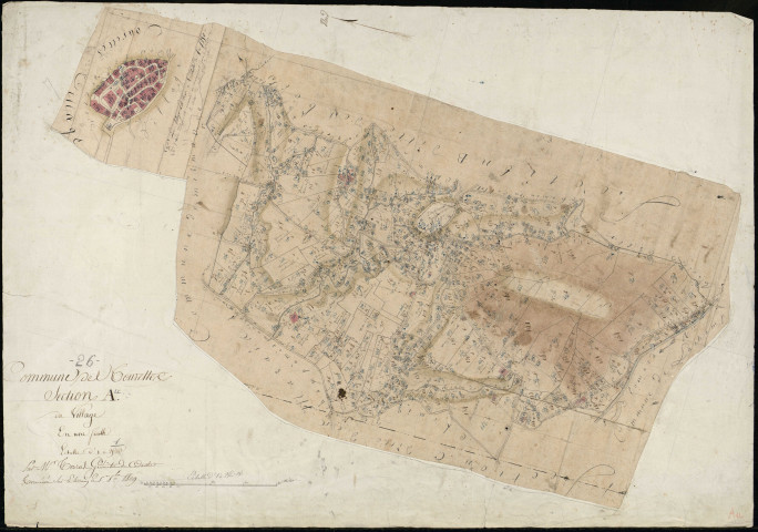 Section A, Village (le). Village (parcelles n° 616-672) (agrandissement).