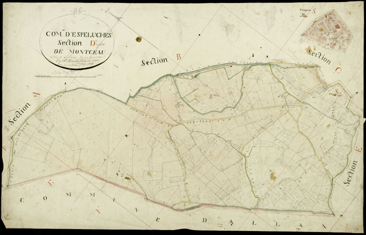 Section D, Montceau. Village (agrandissement).