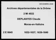 4 janvier 1632-24 février 1640