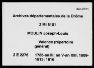 Répertoire général (22 frimaire an V-22 juin 1816).