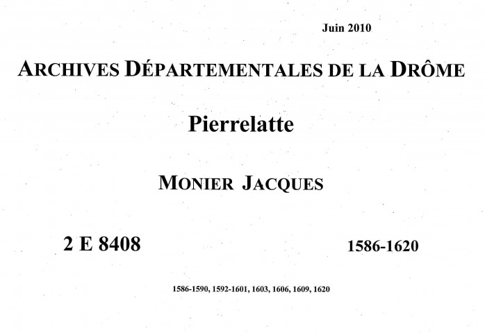 3 janvier-31 août 1586