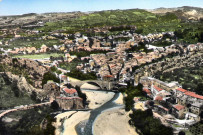 Vue aérienne de la ville.