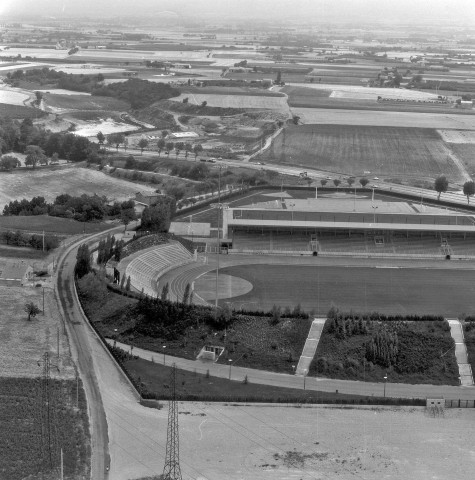 Vue aérienne du stade Georges Pompidou.